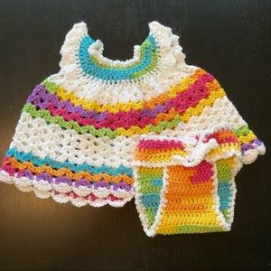 Handmade crochet outfit for newborn